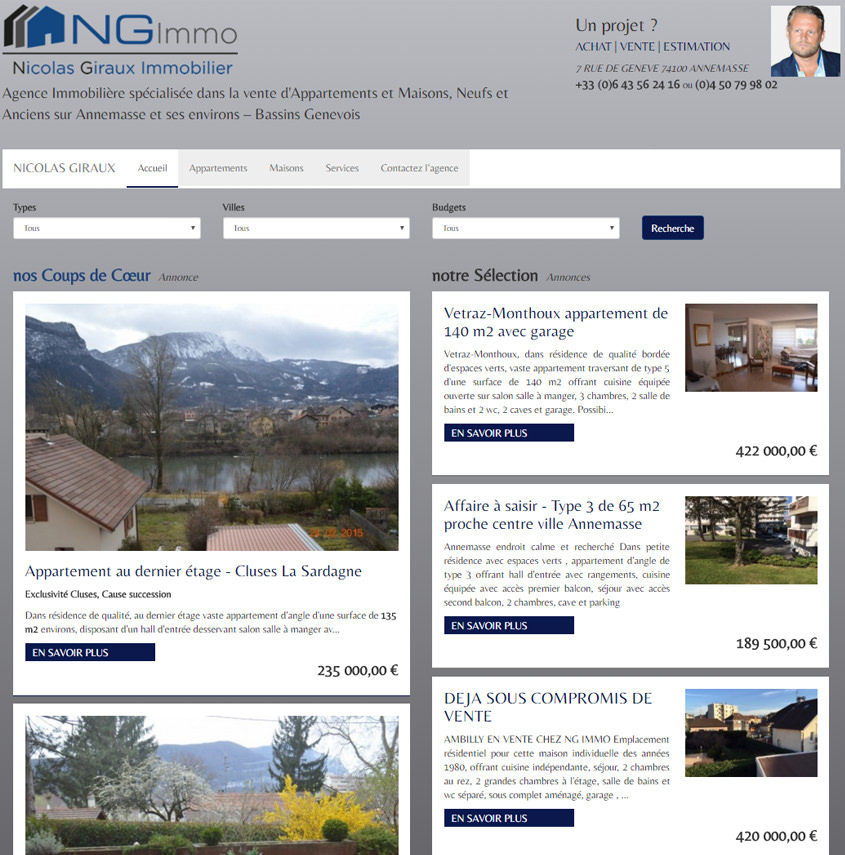 NG IMMO - Agence immobilière sur l'agglomération d'Annemasse